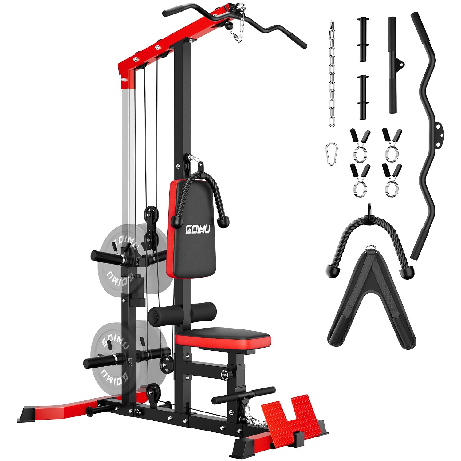 Home Gym Lat Pulldown Machine - Macchina per trazioni e vogate con