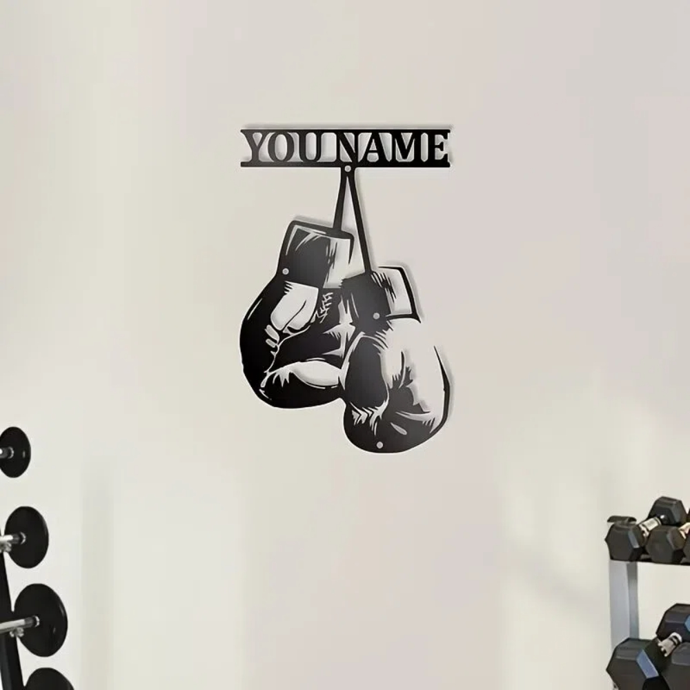 Home Gym Names - Arte Murale in Metallo Personalizzata con