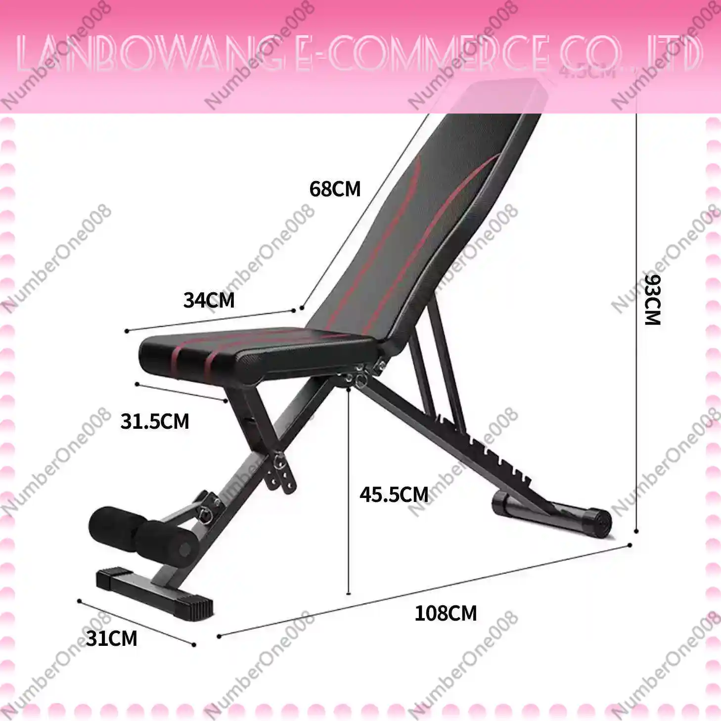Home Gym Installation - Panca Pieghevole per Sollevamento Pesi, Panca