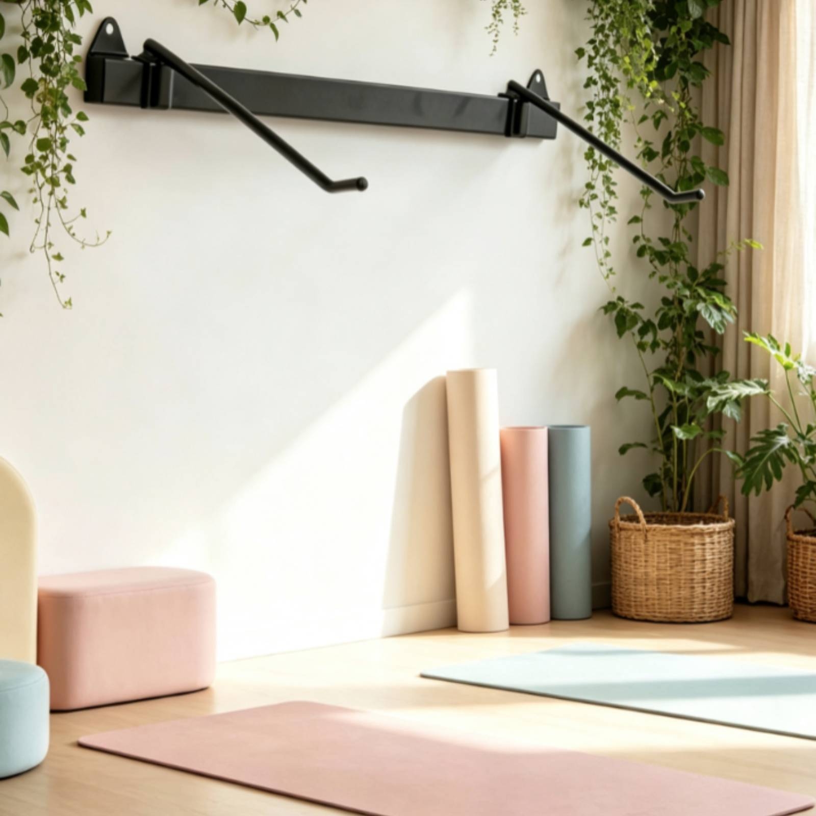 Home Gym Installation - Porta Tappetini da Ginnastica in Metallo,