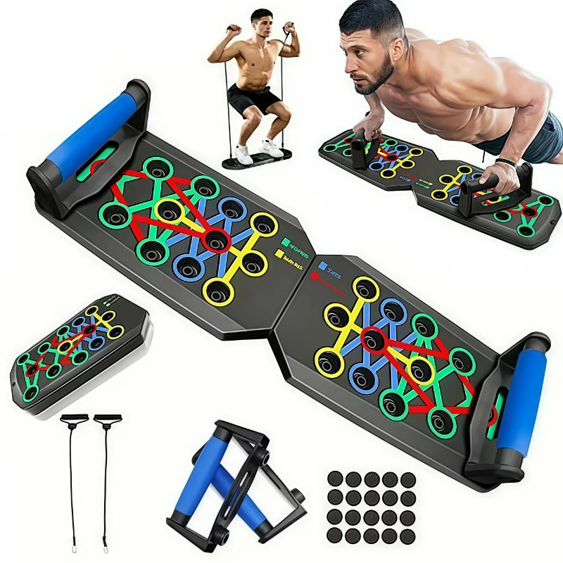 Home Gym Hack - Tavola pieghevole per flessioni con bande