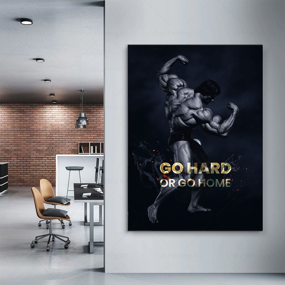 Go Hard Or Go Home Citazione P - Home Gym Yes Or No recensione e prezzo