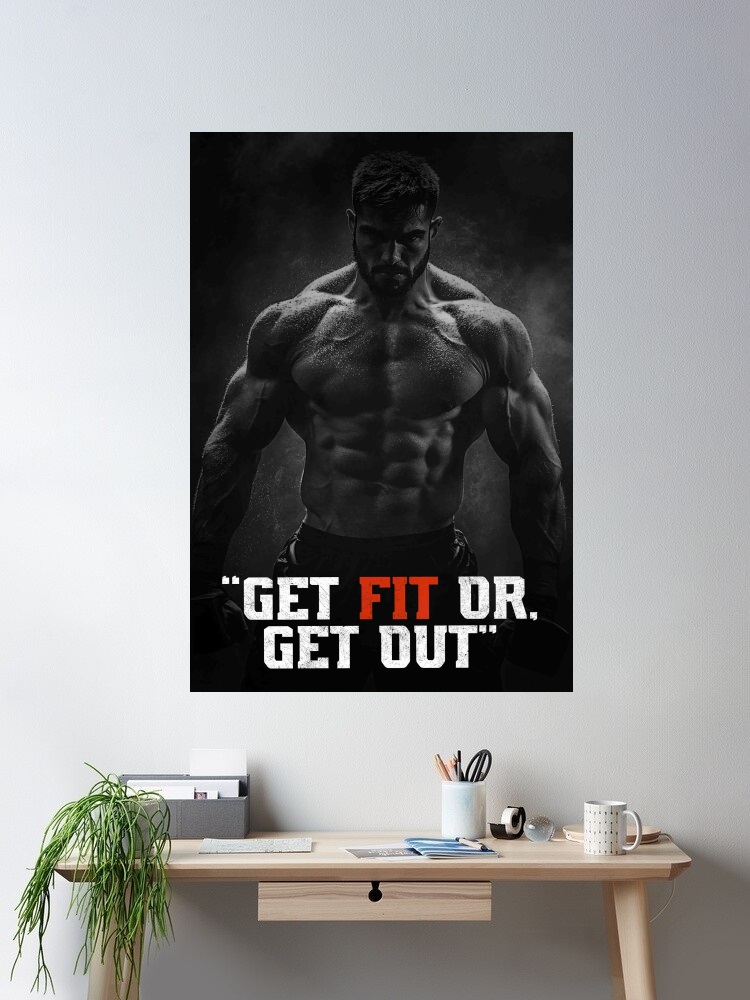 Get Fit OR Get Out GYM Poster  - Home Gym Yes Or No recensione e prezzo